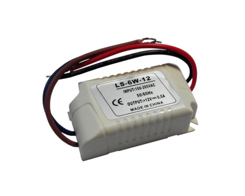 Блок питания 6W 12V негерметичный mini (пластик)