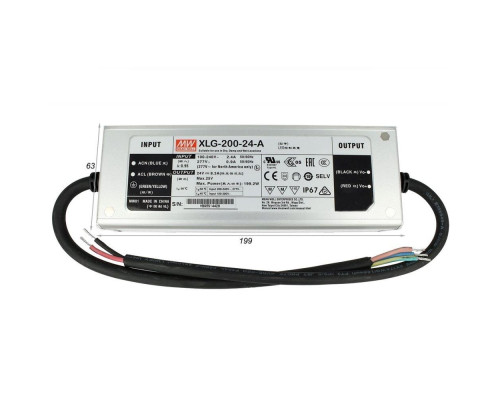 Блок живлення Mean Well 199.2W DC24V IP67 (XLG-200-24-A)