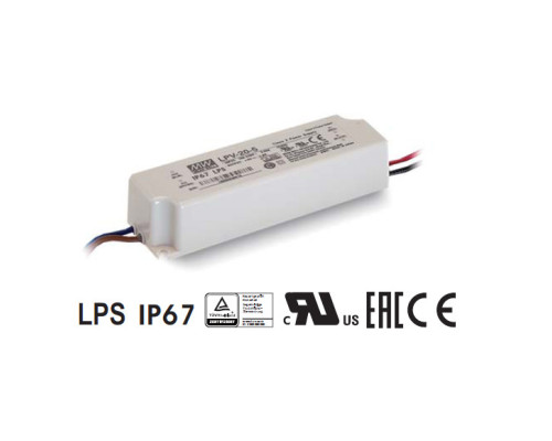 Блок живлення Mean Well 20W DC12V IP67 (LPV-20-12)