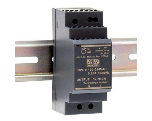 Блок живлення Mean Well на DIN-рейку 24W 12V IP20 (HDR-30-12)