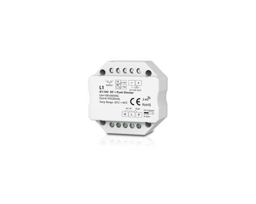 Димер DEYA RF+Push Dim 100-240VAC, 1CH 0/1-10V (L1)