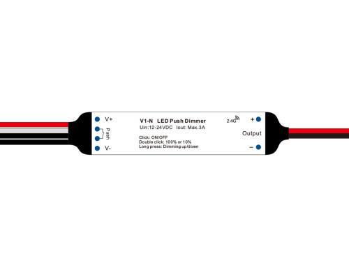 LED-контролер DEYA 12-24VDC, 3A*1CH, PUSH-DIM (V1-N)