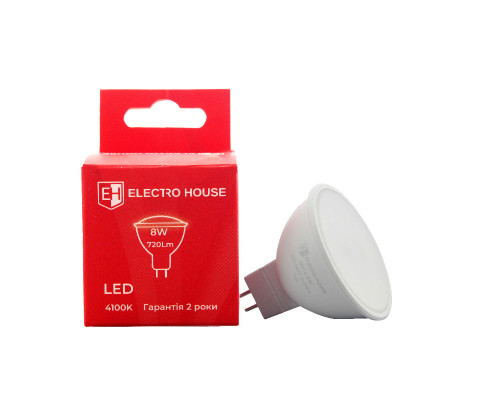 LED лампа MR16  8Вт GU5.3 4100К 720 Лм 165-265 В