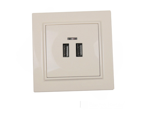 Розетка USB (2 порти) 2A, Enzo  лате