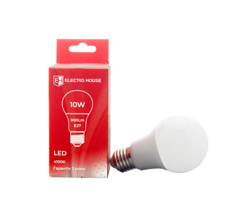 LED лампа A60 10Вт E27 4100К 900 Лм 170-265 В