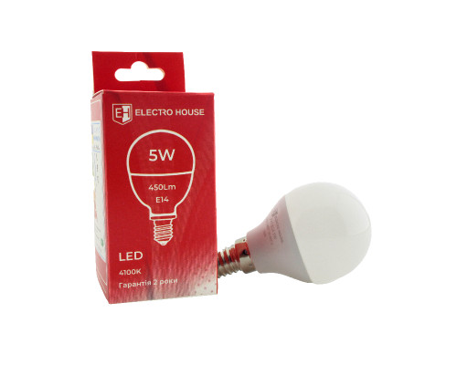 LED лампа  P45 5Вт E14 4100К 450 Лм 180-260 В