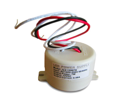Блок питания 7W 12V негерметичный round (пластик)