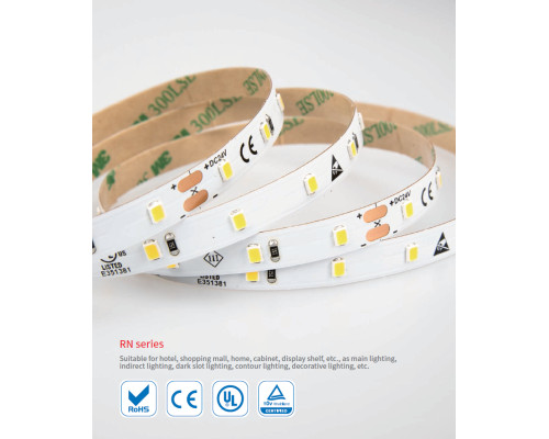 LED стрічка RISHANG 120-2835-24V-IP20 8,6W 818Lm 3000K 50м (RN08C0TC-B-WW_50)
