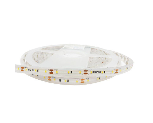 LED стрічка RISHANG 60-2835-12V-IP67 5.5W 400Lm 2700K 5м (RN3060TA-B-SW)