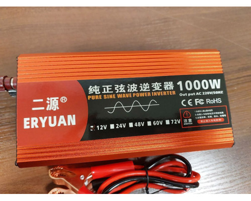 Преобразователь напряжения 12v-220v 1000W (чистый синус)