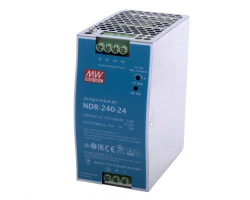 Блок живлення Mean Well на DIN-рейку 240W DC24V (NDR-240-24)