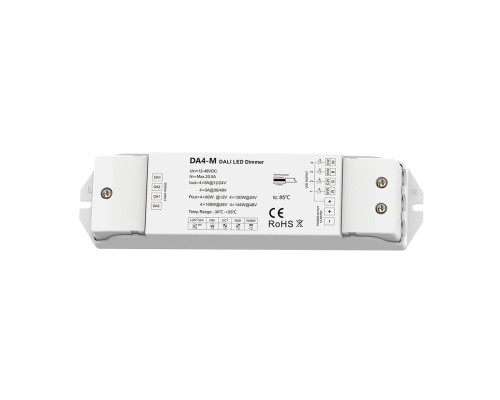 LED-контролерDEYA DALI DT6/DT8 12-48VDC, 5A*4CH (DA4-M)