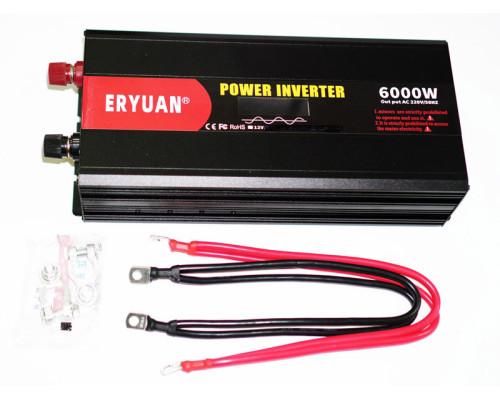 Инвертор напряжения 12v-220v 6000W (чистый синус)