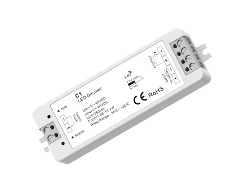 LED-димер DEYA 12-48VDC, 1,05-16, 1W*1CH, PUSH-DIM (C1-350mA)